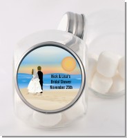 Beach Couple - Personalized Bridal Shower Candy Jar