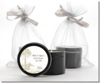 Beach Scene - Bridal Shower Black Candle Tin Favors