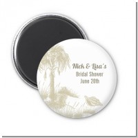 Beach Scene - Personalized Bridal Shower Magnet Favors