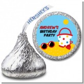 Beach Toys - Hershey Kiss Birthday Party Sticker Labels