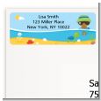 Beach Baby African American Boy - Baby Shower Return Address Labels thumbnail