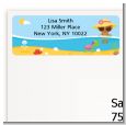 Beach Baby African American Girl - Baby Shower Return Address Labels thumbnail