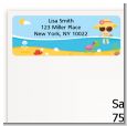 Beach Baby Asian Girl - Baby Shower Return Address Labels thumbnail