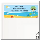 Beach Baby Boy - Baby Shower Return Address Labels