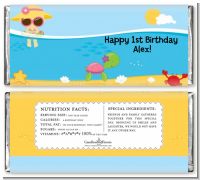 Beach Girl - Personalized Birthday Party Candy Bar Wrappers