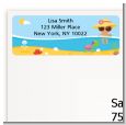 Beach Baby Hispanic Girl - Baby Shower Return Address Labels thumbnail