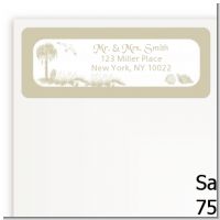 Beach Scene - Bridal Shower Return Address Labels