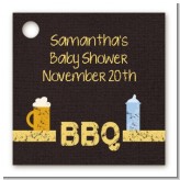Beer and Baby Talk - Personalized Baby Shower Card Stock Favor Tags