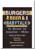 Beer and Baby Talk - Baby Shower Petite Invitations