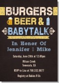 Beer and Baby Talk - Baby Shower Invitations