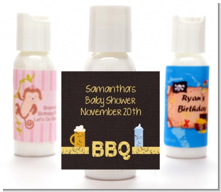 Beer and Baby Talk - Personalized Baby Shower Lotion Favors