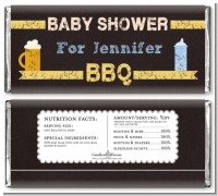 Beer and Baby Talk - Personalized Baby Shower Candy Bar Wrappers