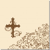 Brown and Beige Cross Baptism Theme