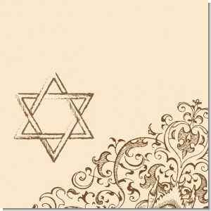Jewish Star of David Brown & Beige Theme