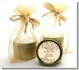 Beige & Brown - Bridal Shower Gold Tin Candle Favors thumbnail