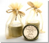 Beige & Brown - Bridal Shower Gold Tin Candle Favors