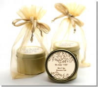 Beige & Brown - Bridal Shower Gold Tin Candle Favors