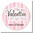 Be My Valentine - Round Personalized Valentines Day Sticker Labels thumbnail