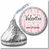 Be My Valentine - Hershey Kiss Valentines Day Sticker Labels