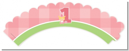 1st Birthday Girl - Birthday Party Cupcake Wrappers