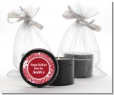 Big Red Snowflake - Christmas Black Candle Tin Favors