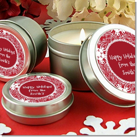 Big Red Snowflake - Christmas Candle Favors