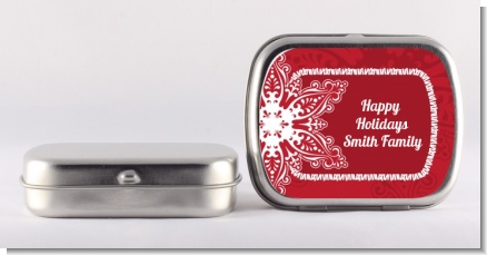 Big Red Snowflake - Personalized Christmas Mint Tins