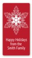 Big Red Snowflake - Custom Rectangle Christmas Sticker/Labels thumbnail