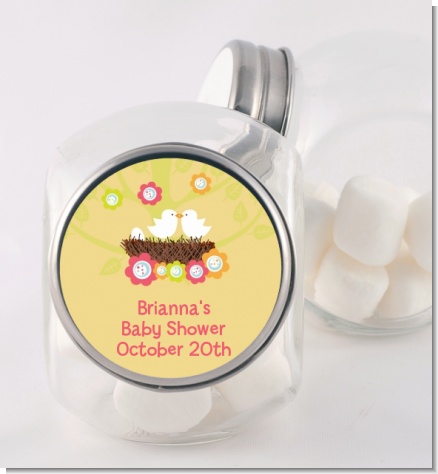 Bird's Nest - Personalized Baby Shower Candy Jar