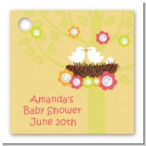 Bird's Nest - Personalized Baby Shower Card Stock Favor Tags