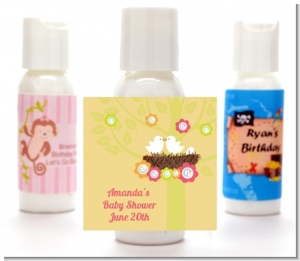 Bird's Nest - Personalized Baby Shower Lotion Favors