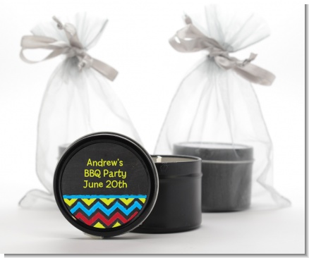 Birthday Boy Chalk Inspired - Birthday Party Black Candle Tin Favors