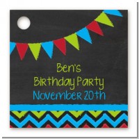 Birthday Boy Chalk Inspired - Personalized Birthday Party Card Stock Favor Tags