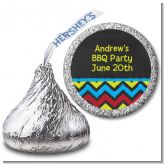 Birthday Boy Chalk Inspired - Hershey Kiss Birthday Party Sticker Labels