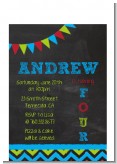 Birthday Boy Chalk Inspired - Birthday Party Petite Invitations