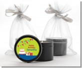 Birthday Cake - Birthday Party Black Candle Tin Favors