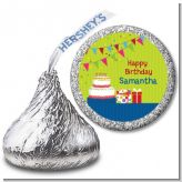 Birthday Cake - Hershey Kiss Birthday Party Sticker Labels
