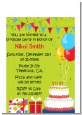 Birthday Cake - Birthday Party Petite Invitations