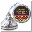 Birthday Girl Chalk Inspired - Hershey Kiss Birthday Party Sticker Labels thumbnail