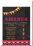 Birthday Girl Chalk Inspired - Birthday Party Petite Invitations