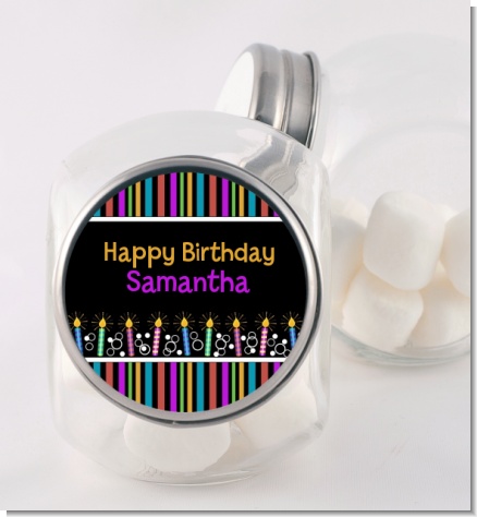 Birthday Wishes - Personalized Birthday Party Candy Jar