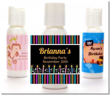Birthday Wishes - Personalized Birthday Party Lotion Favors