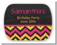 Birthday Girl Chalk Inspired - Personalized Birthday Party Rounded Corner Stickers thumbnail