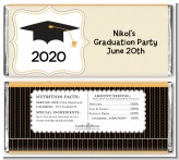 Black & Gold - Personalized Graduation Party Candy Bar Wrappers