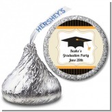 Black & Gold - Hershey Kiss Graduation Party Sticker Labels Black & Gold - Hershey Kiss Graduation Party Sticker Labels
