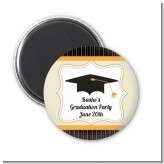 Black & Gold - Personalized Graduation Party Magnet Favors