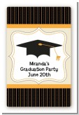 Black & Gold - Custom Large Rectangle Graduation Party Sticker/Labels