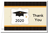 Black & Gold - Graduation Party Thank You Cards