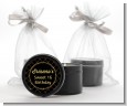 Black and Gold Glitter - Birthday Party Black Candle Tin Favors thumbnail
