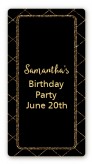 Black and Gold Glitter - Custom Rectangle Birthday Party Sticker/Labels